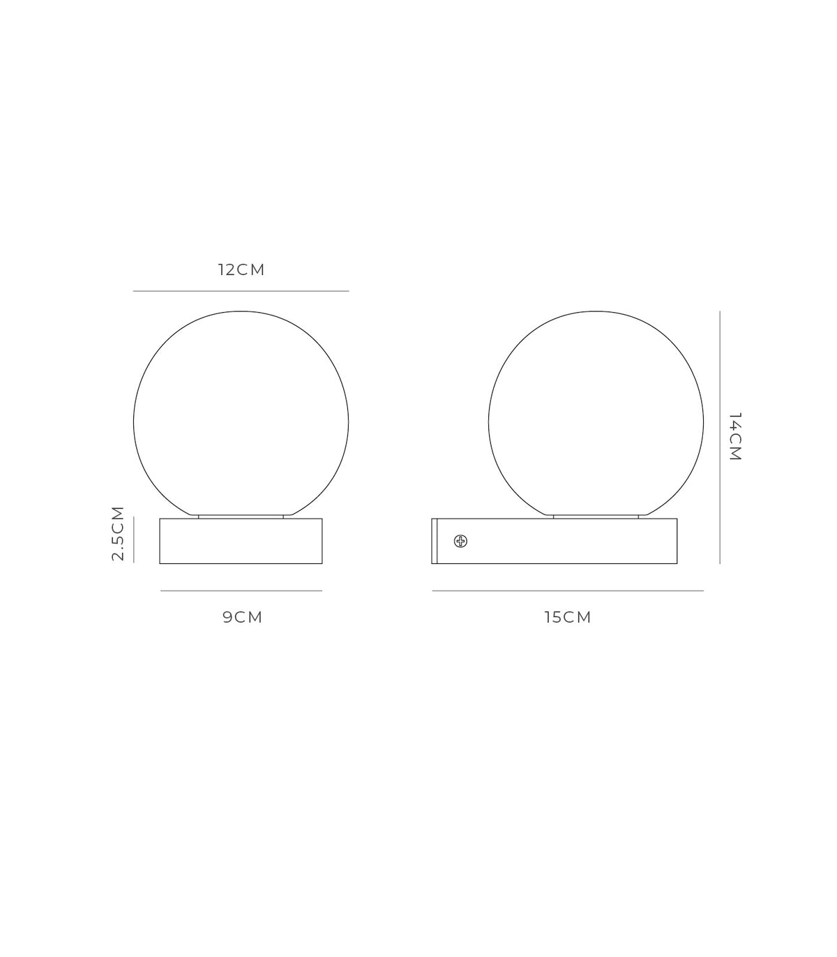 Orb Ledge Wall Light by Lighting Republic - IP44 rated