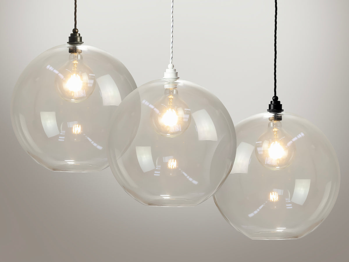 40cm Apothecary Round Glass Arthur Pendant