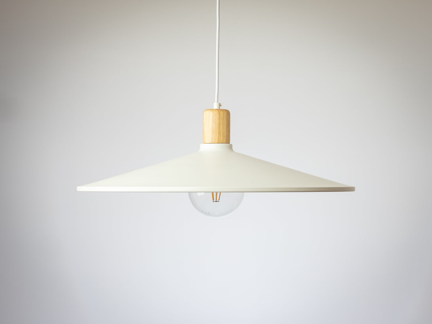 60cm Metal Pendant with Wooden Lamp Holder - img60a46894e917d