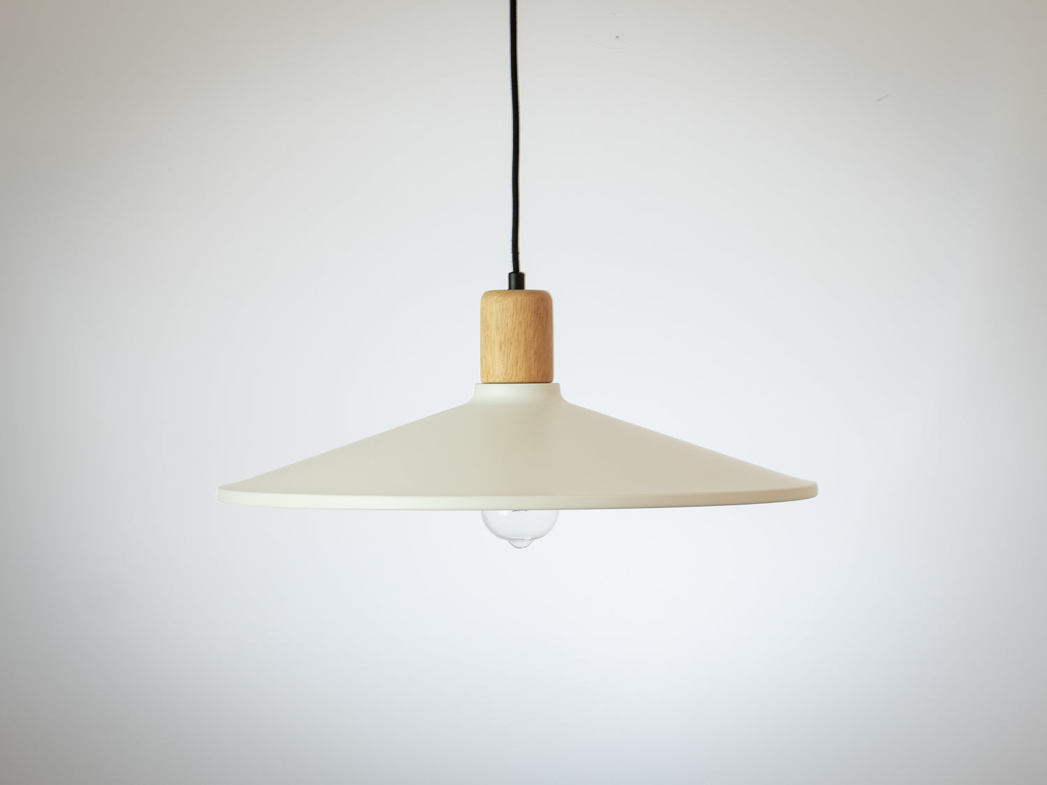 48cm Metal Pendant with Wooden Lamp Holder - img605aa15eac343
