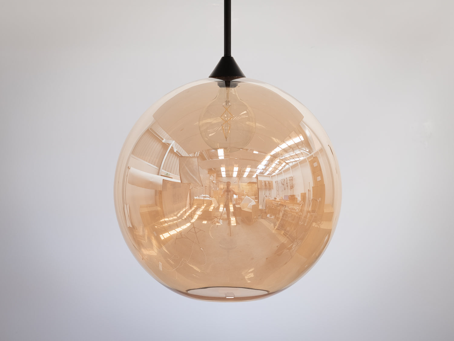 Apothecary 50cm Round Rodded Glass Pendant